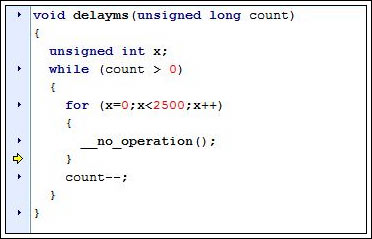 ͼ6. delayms()Уֹͣ