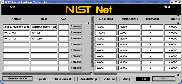 ͼ7. NISTnetGUI