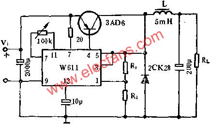 W611Լʽѹ·ͼ  www.elecfans.com