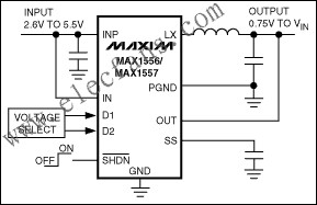 MAX1556/MAX1556A/MAX1557  PWMѹDC-DCת www.elecfans.com