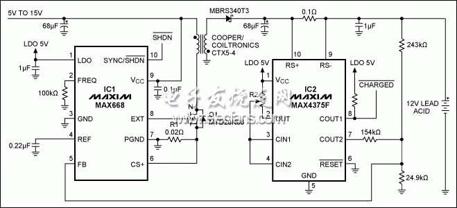 ͼ1 Ǧسڸߵѹ15Vֱس磬Ȼ13.4VһС硣