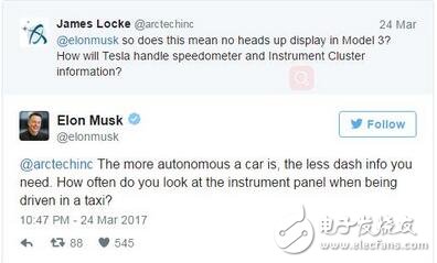 壬˹CEO ¡˹ͨTwitter ϵʹModel 3 ߵû롣ǿƣκη˵Model 3 ȵǰModel S 콢͸Ƚ˹ȥʾModel 3 ԭͳȱʧǱ̣´Ҷ³ø쿪Ƿ̧ͷʾHUD豸ʾ١̵Ϣ
