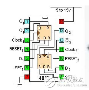cd4013中文资料汇总(引脚图及功能_工作原理及方式_功能结构_参数_应用电路详解)